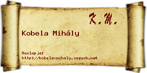 Kobela Mihály névjegykártya
