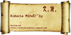 Kobela Mihály névjegykártya